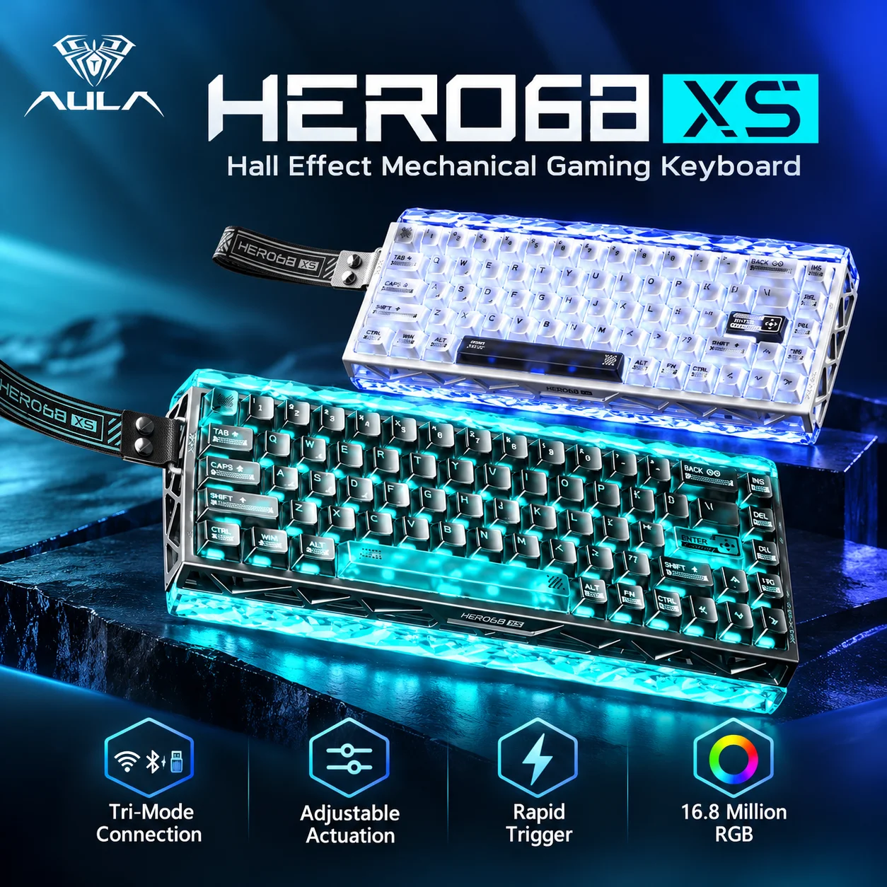 Gaming Keyboard No Rgb - AULA Hero68 XS Hall Effect Gaming-toetsenbord,