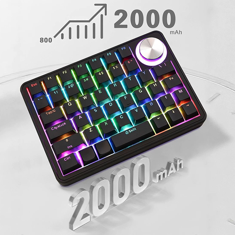 Gaming Keyboard Mini - Draadloos Macro-toetsenbord 3 modi BT/2.4G 45-toetsen