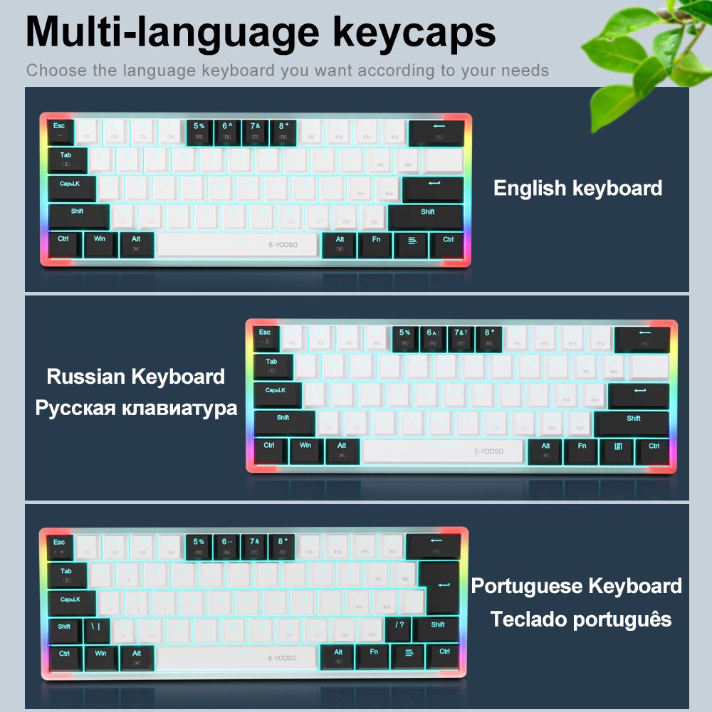 E-YOOSO Z11T USB 60% Mini mech - Keyboard Gaming Blue Switch recensie en prijs