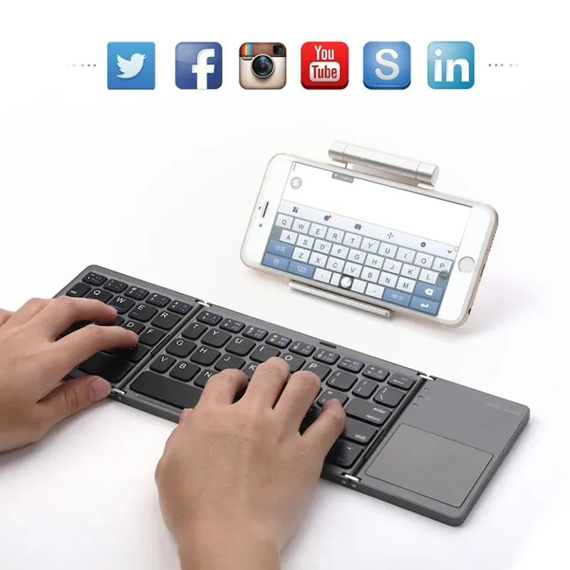 Mini Bluetooth 3-voudig opvouw - Gaming Keyboard Mini recensie en prijs