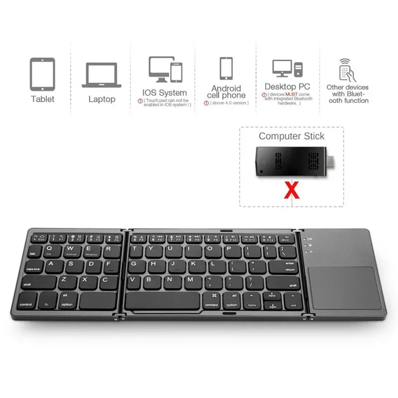 Mini Bluetooth 3-voudig opvouw - Gaming Keyboard Mini recensie en prijs